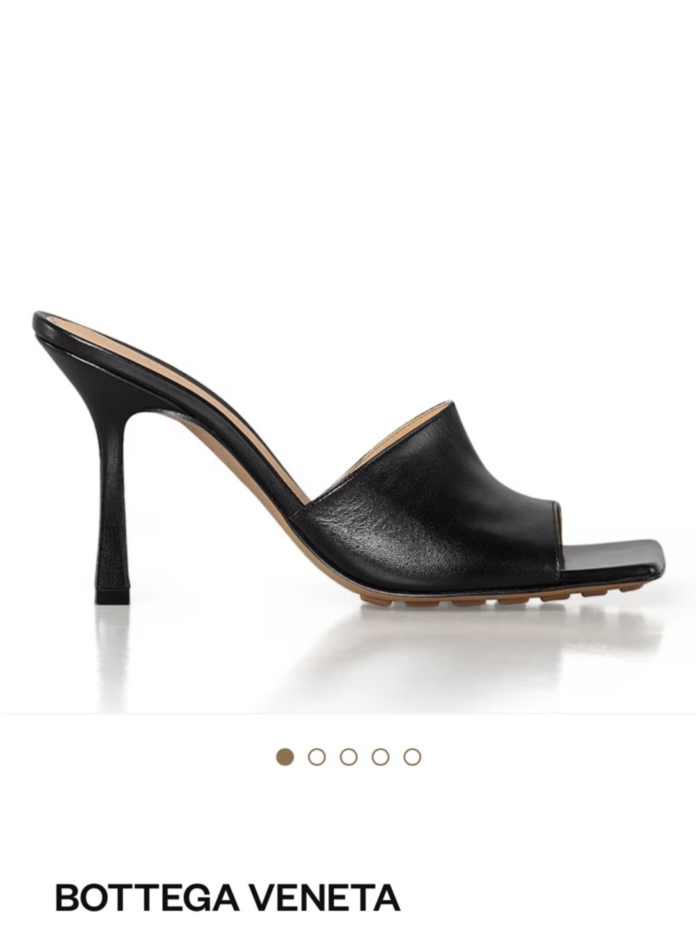 Bottega Veneta Stretch Mule 90 Black Leather Heels 36.5 Like New Worn Once - Picture 3 of 7